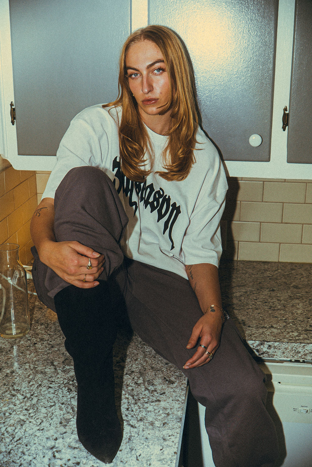 Women’s white 3AM Season t-shirt styled for everyday streetwear
