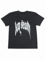 A dark gray crewneck t-shirt featuring the phrase '3am season' printed across the chest in a white gothic font, displayed flat against a white background.
Shirt means warrior and and when you put it on, you were protected and will always be protected