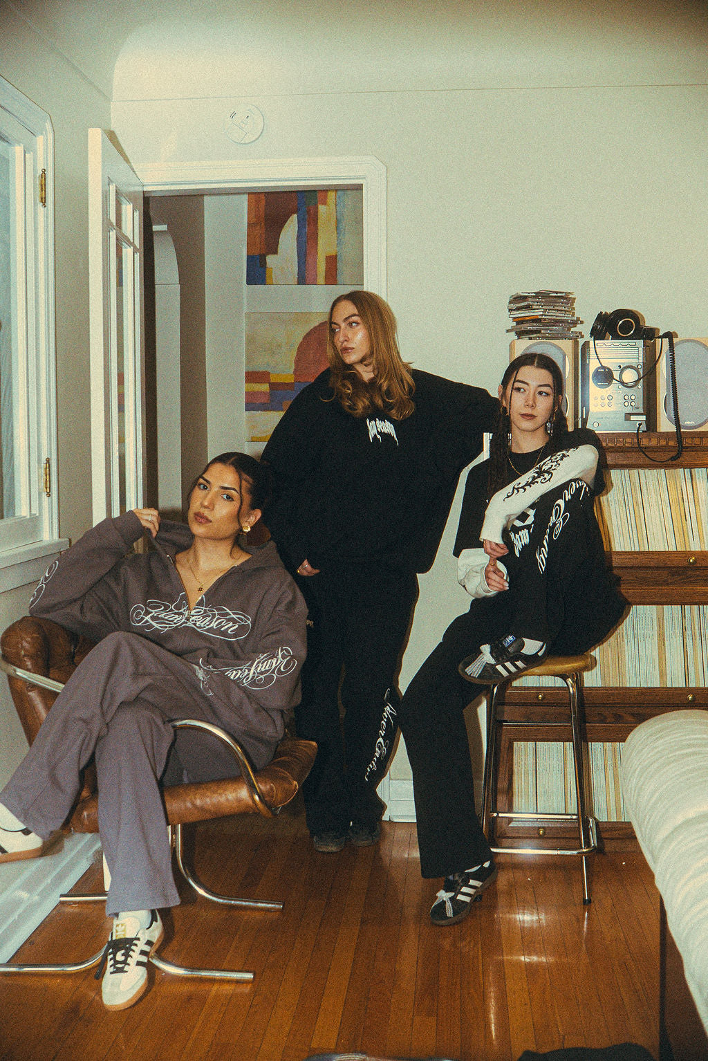 Drop 1 lookbook featuring models in complete collection fits